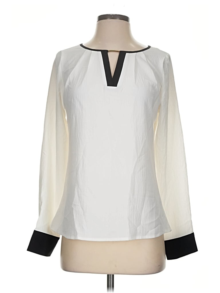 Pre-owned Blooming Jelly Long Sleeve Blouse In Ivory