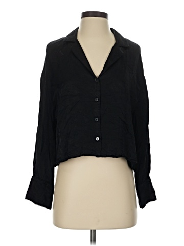 Zara 3/4 Sleeve Button-Down Shirt (view 1)