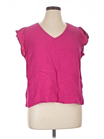 Three Dots Short Sleeve Top (view 1)