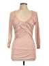 Ruby Ribbon Solid Pink 3/4 Sleeve Top Size L - photo 1