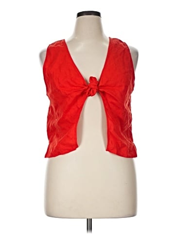 Madewell Tie-Back Scoopneck Top in 100% Linen (view 1)