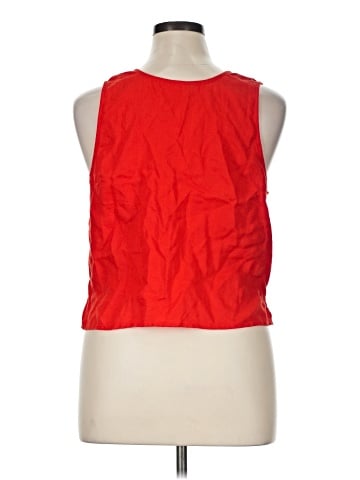 Madewell Tie-Back Scoopneck Top in 100% Linen (view 2)