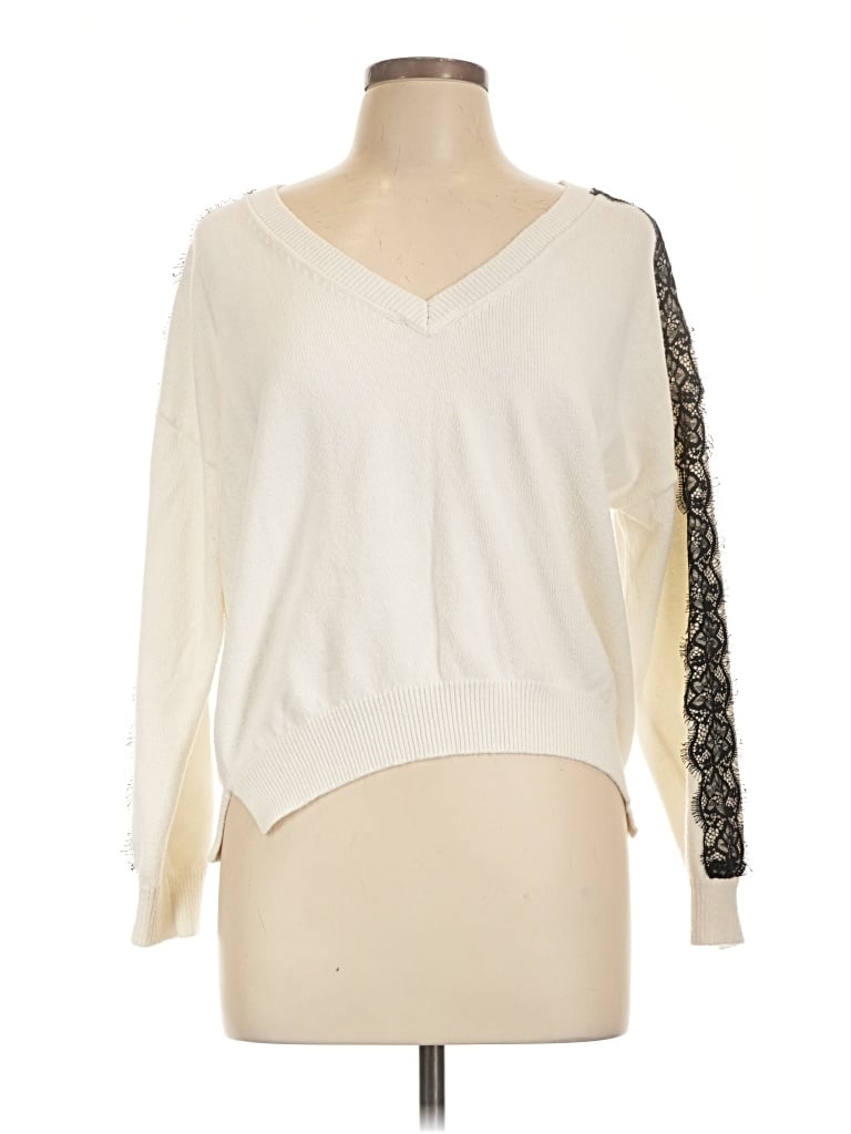 Pre-owned 14th & Union Pullover Sweater In Ivory