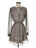 WAYF 100% Polyester Animal Print Gray Casual Dress Size XS - photo 1
