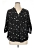 Torrid 100% Polyester Stars Black 3/4 Sleeve Blouse Size 1X Plus (1) - photo 1