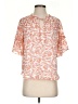 Ann Taylor LOFT 100% Polyester Orange Short Sleeve Blouse Size S (petite) - photo 1