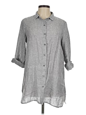 Garnet Hill 3/4 Sleeve Button-Down Shirt (view 1)