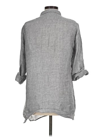 Garnet Hill 3/4 Sleeve Button-Down Shirt (view 2)