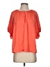 H&M 100% Polyester Orange Short Sleeve Blouse Size XS - photo 1