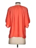 H&M 100% Polyester Orange Short Sleeve Blouse Size XS - photo 2
