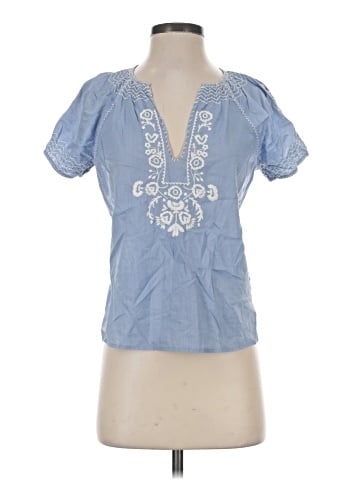 J.Crew Factory Store Short Sleeve Blouse (view 1)