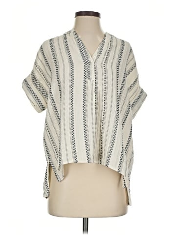 Madewell Lightspun Lakeline Popover Shirt in Jacquard Stripe (view 1)