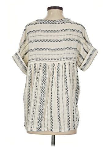 Madewell Lightspun Lakeline Popover Shirt in Jacquard Stripe (view 2)