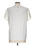 Ann Taylor 100% Polyester Ivory Short Sleeve Top Size L - photo 2