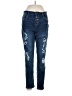 Justice Hearts Blue Jeans Size 18 - photo 1