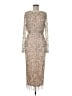 Mac Duggal 100% Polyester Silver Cocktail Dress Size 6 - photo 1