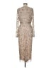 Mac Duggal 100% Polyester Silver Cocktail Dress Size 6 - photo 2