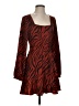 Express 100% Polyester Animal Print Orange Casual Dress Size XS - photo 1