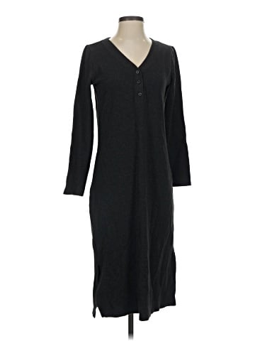 Madewell Long-Sleeve Henley Midi Dress (view 1)