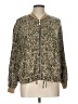 Three Stars Animal Print Green Jacket Size 12 - photo 1