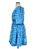 Taylor 100% Polyester Paisley Floral Blue Casual Dress Size 16 - photo 5