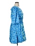 Taylor 100% Polyester Paisley Floral Blue Casual Dress Size 16 - photo 4