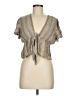 Elan 100% Rayon Tan Short Sleeve Blouse Size M - photo 1