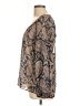 Glam 100% Polyester Brown Long Sleeve Blouse Size L - photo 5