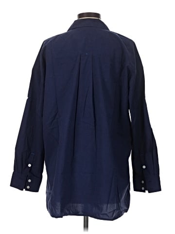 Madewell The Oversized Straight Hem Shirt in Signature Poplin (view 2)