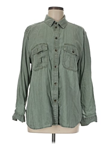 American Eagle Outfitters Long Sleeve Button-Down Shirt (view 1)