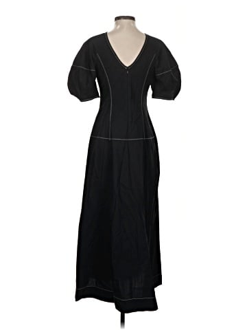 Madewell Puff-Sleeve Drop-Waist Midi Dress (view 2)