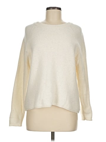 Madewell Roll-Trim Waffle Pullover Sweater in Cotton-Merino Yarn (view 1)