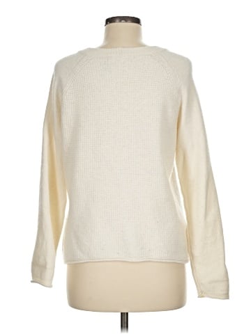 Madewell Roll-Trim Waffle Pullover Sweater in Cotton-Merino Yarn (view 2)