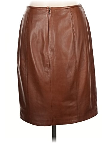 Linda Allard Ellen Tracy Leather Skirt (view 2)