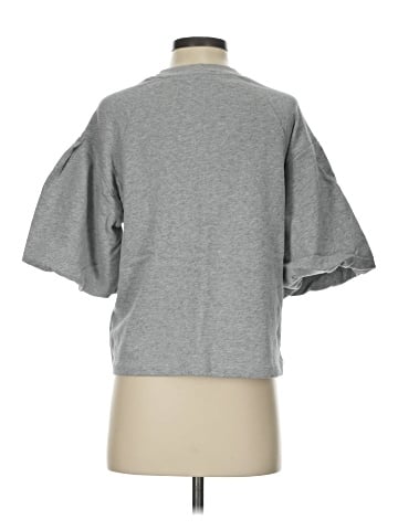 Madewell Heathered Raglan Puff-Sleeve Sweatshirt (view 2)