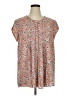 DR2 100% Polyester Pink Short Sleeve Blouse Size XL - photo 1
