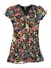 Aqua 100% Polyester Floral Black Dress Size 10 - photo 1