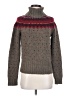 J.Crew Fair Isle Polka Dots Brown Gray Turtleneck Sweater Size S - photo 1