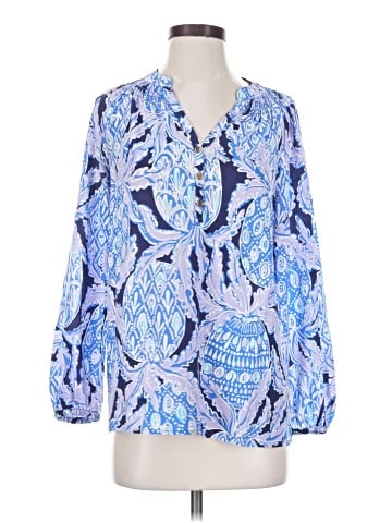 Lilly Pulitzer Long Sleeve Silk Top (view 1)