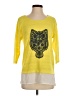 Signature Studio 100% Polyester Yellow 3/4 Sleeve Top Size S - photo 1