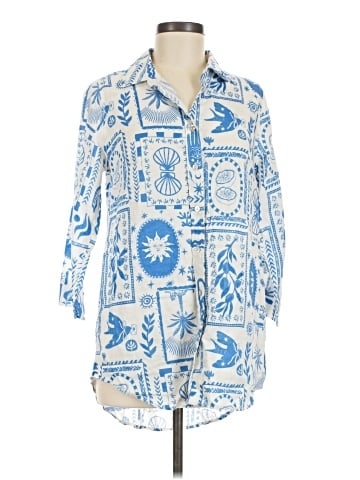 Calypso St. Barth 3/4 Sleeve Button-Down Shirt (view 1)