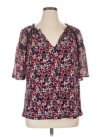 Always Indigo 3/4 Sleeve Blouse (view 1)