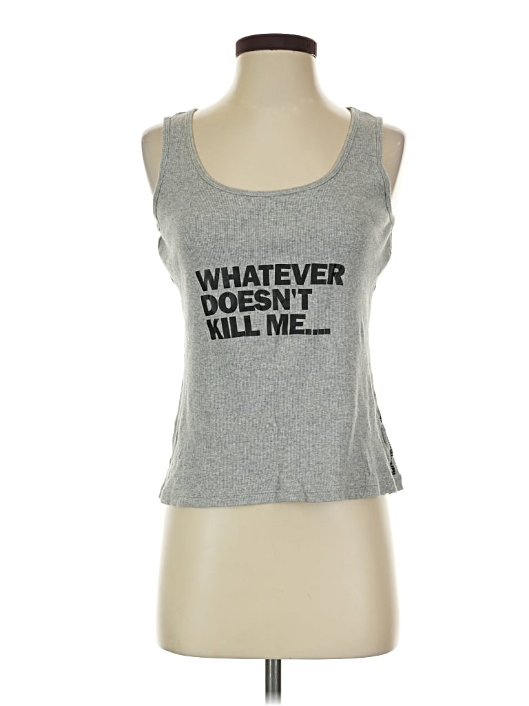 Pre-owned Relativity Tank Top Gray Halter Neckline Tops