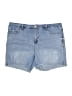 Seven7 Blue Denim Shorts Size 16 - photo 1