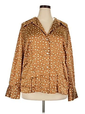 Vince. Long Sleeve Silk Top (view 1)