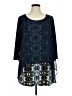 Style&Co Blue 3/4 Sleeve Blouse Size XL - photo 1