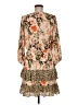 Cato 100% Polyester Floral Tan Casual Dress Size M - photo 2