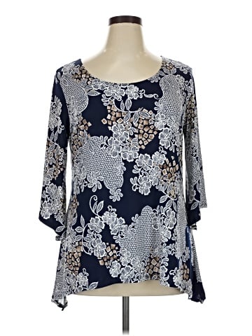 Brittany Black 3/4 Sleeve Blouse (view 1)