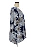 Brittany Black Blue 3/4 Sleeve Blouse Size XL - photo 4