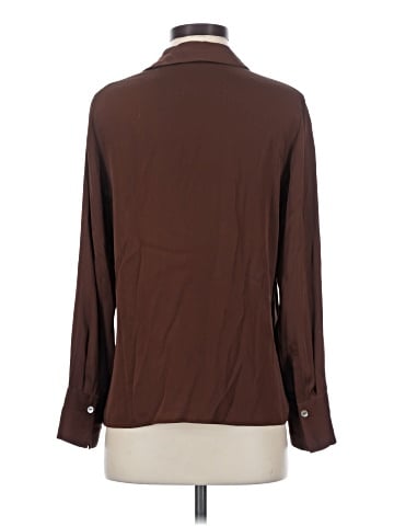 Vince. Long Sleeve Silk Top (view 2)